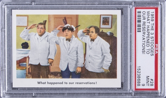 1959 Fleer "Three Stooges" #28 "What Happened To Our… " – PSA MINT 9